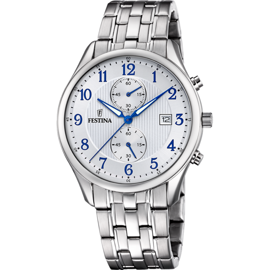 Festina F6854/A Men's Chronograph Watch with Blue Dial Accents